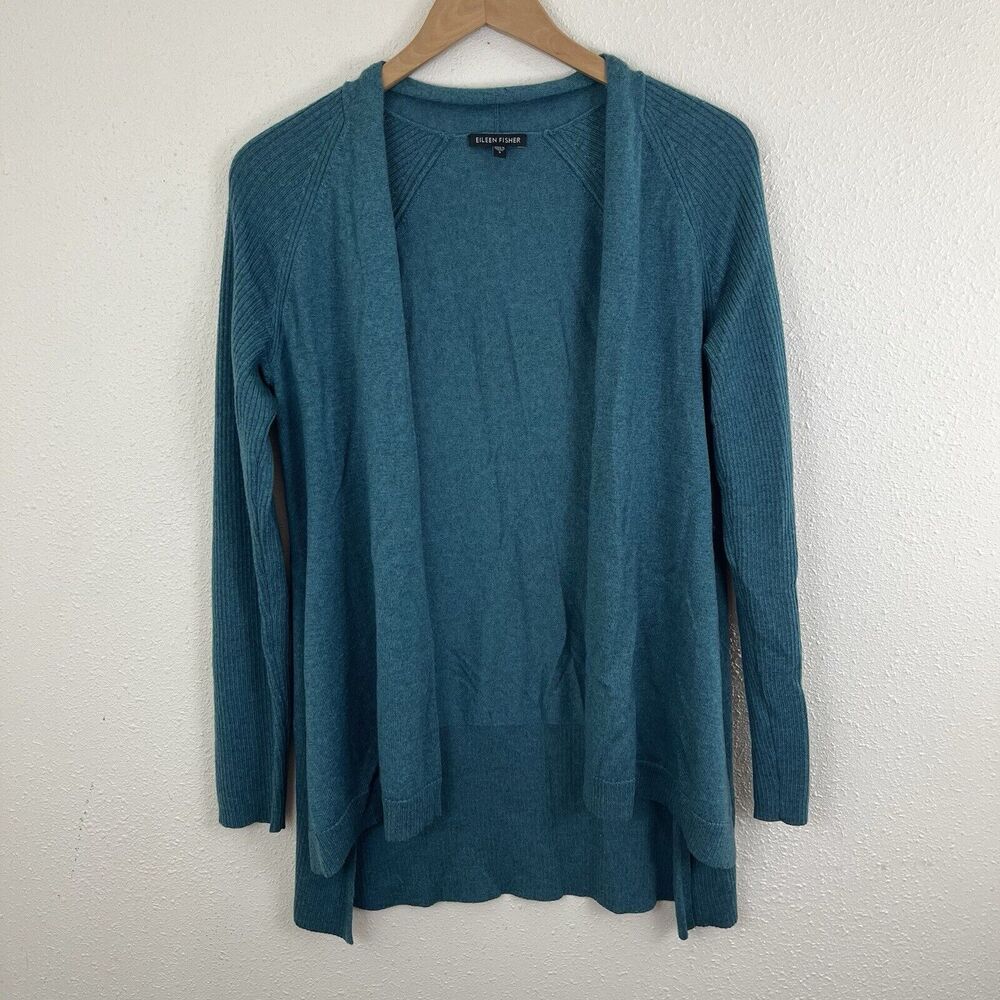 Eileen Fisher Merino Wool Open Cardigan Real Womens S Small